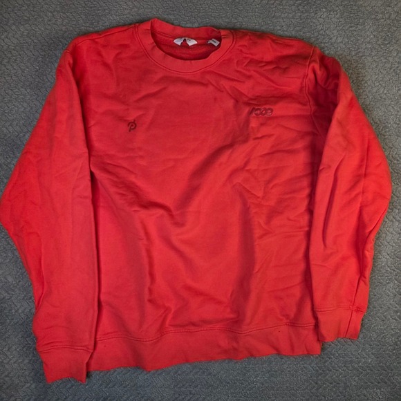 Peloton Other - Peloton Mens 1000 Rides Milestone Crewneck Sweatshirt Red Orange Size L USA Made